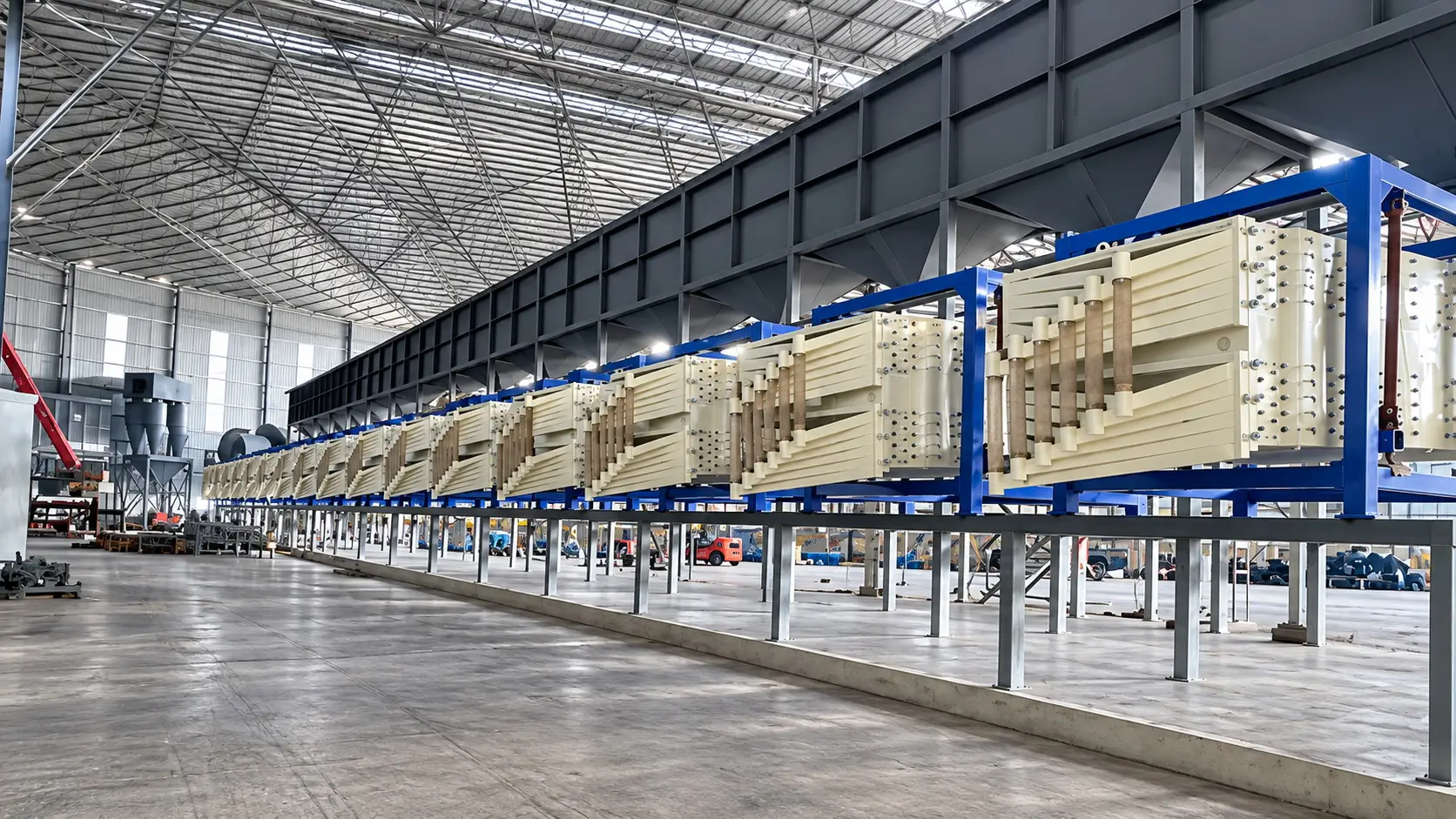 400 TPH Quartz Sand Screening Line with 16 Units Gyratory Screeners