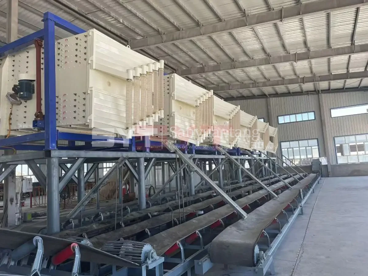 Quartz Sand Screening and Conveying System with belt conveyors