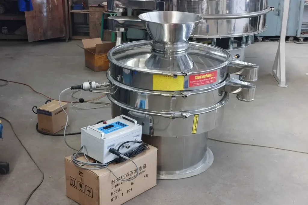 Ultrasonic Vibrating Screen with Custom Feed Inlet